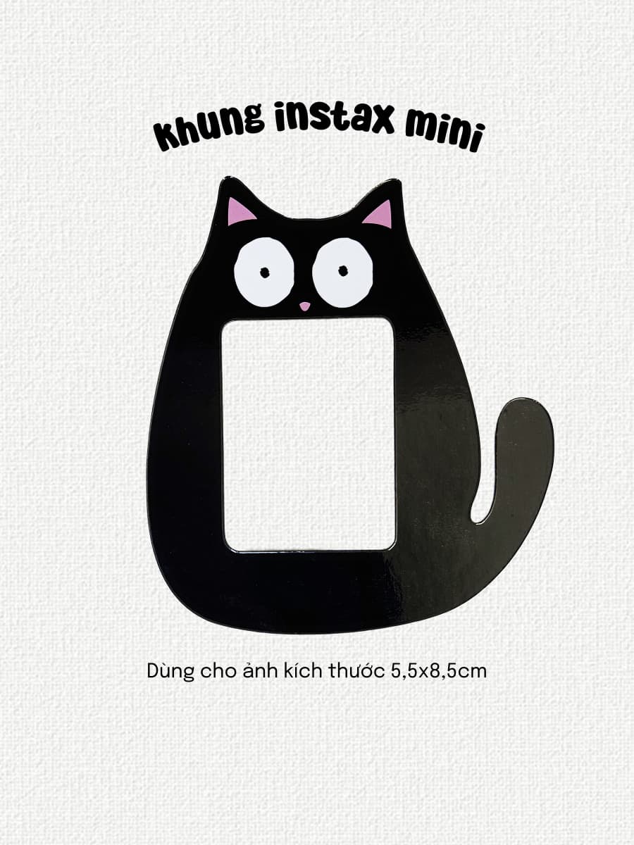 Khung nam châm ảnh polaroid - Meow meow