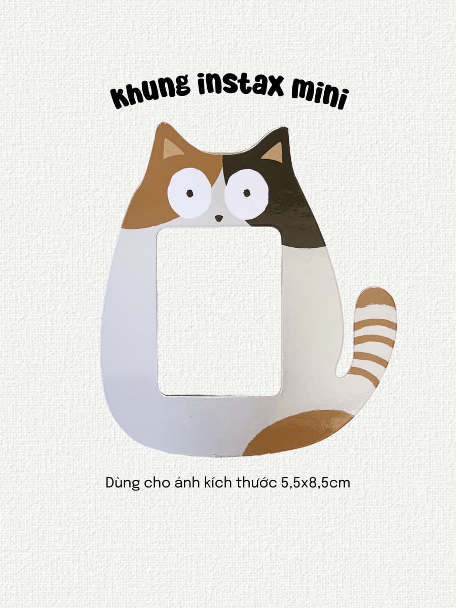 Khung nam châm ảnh polaroid - Meow meow